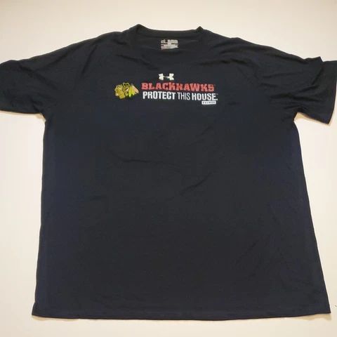 Chicago Blackhawks Protect This House Under Armour T-Shirt 2XL Excellent Cond Cover
