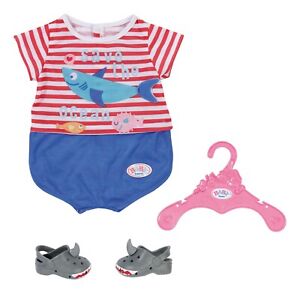 Baby Born Doll Bath Shark Pyjamas with Shoes 43cm