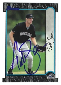 TODD SEARS COLORADO ROCKIES SIGNED BASEBALL CARD MINNESOTA TWINS SAN DIEGO PADRE - Picture 1 of 1