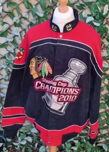 Chicago Blackhawks 2010 Stanley Cup Champions NHL JH Design Jacket Size XL - Picture 1 of 9