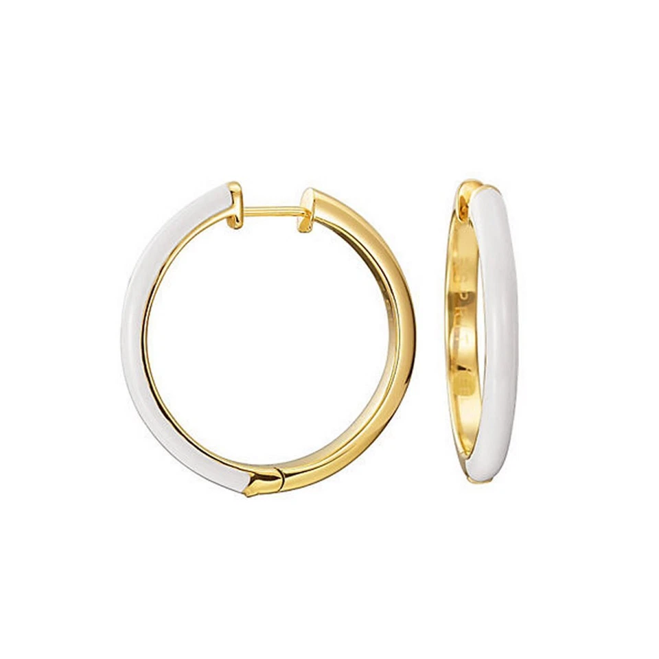 Esprit Women's Earrings Hoop Stainless Steel Gold Fancy White ESCO11656J000 - Изображение 1 из 1