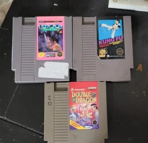(3) VTG LOT● NINTENDO GAMES ● KID NIKI, DOUBLE DRAGON & KUNG FU● NES Games - Picture 1 of 4