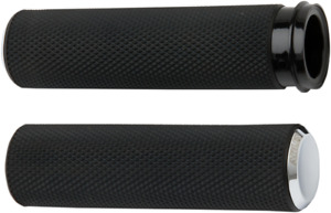 Arlen Ness Cable Style Fusion Series Grips Chrome Knurled 07-324
