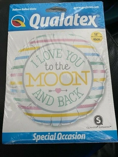 I Love You To The Moon & Back Qualatex 18 英寸箔气球 全新!!! — 第 1/1 张图片