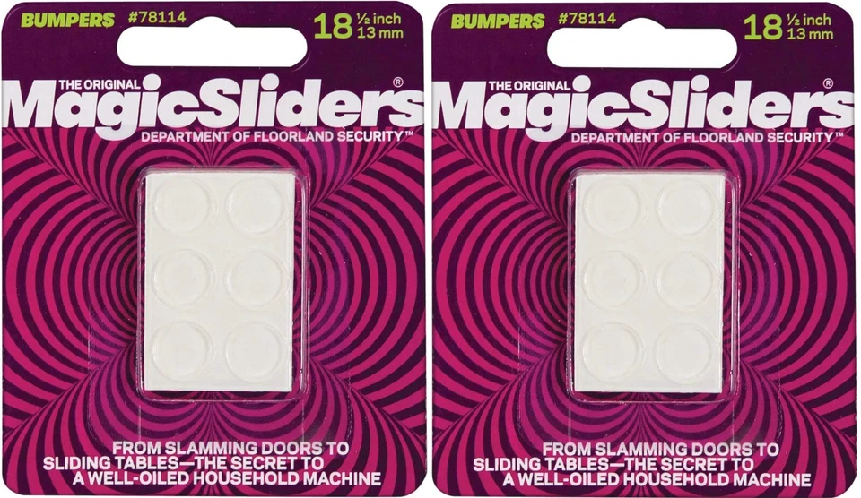 36 Magic Sliders Vinyl Self Adhesive Bumper Pads Clear Round 1/2" x 1/2" - Image 1 of 1