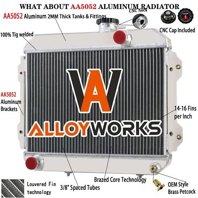 Radiador de aluminio de 3 filas para Toyota Corolla KE30 KE38 KE55 KE70 AT 1974-1985 1976 Foto 1 de 4