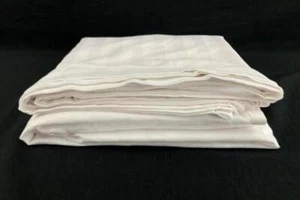 Martex Millennium Queen XXL Flat Top Sheet White Stripe Textured Hotel 96 x 114 - Picture 1 of 5