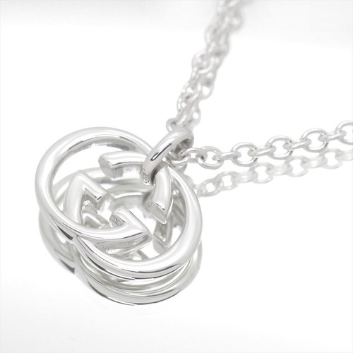 Collana Gucci Ciondolo Ad Incastro G Argento Britannico Argento Ag925 190484 J8400 8106