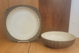 Sango CONTRAST BROWN Serving platter & Serving bowl set, 4706, Very good - Picture 1 of 10