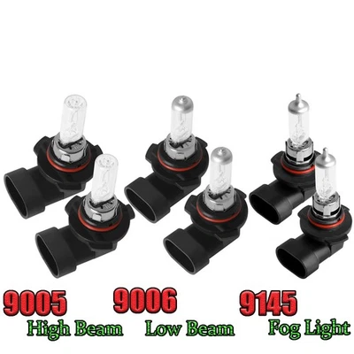 Kit combinado de 3 pares de faros halógenos altos bajos antiniebla para Cadillac SRX 2004-2009 Foto 1 de 4