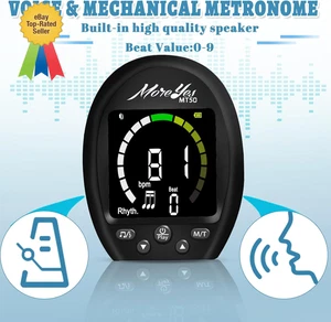 3 in 1 Gitarren-Tuner Metronom-Tongenerator, Wiederaufladbarer Gitarren-Tuner Clip auf - Bild 1 von 10