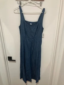 Old Navy 100% Cotton Denim Style Dress, Blue, Size Medium, NWT - Picture 1 of 3