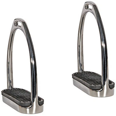 Стремена айроны стремена English Saddle Horse Fillis 4 дюйма или 4,5 дюйма с черными подушечками - Изображение 1 из 4