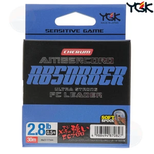 YGK CHERUM AMBERCORD ABSORBER ULTRA STRONG #0.5 2.8 LB 30 m Fluorocarbon Leader - Picture 1 of 3