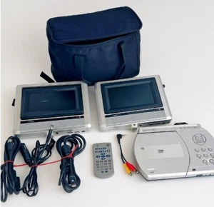 Venturer PVSI960 Doble Pantalla 7" Portátil Reproductor de DVD Coche Kit Control Remoto Probado - Imagen 1 de 15