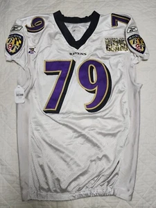Maglietta Baltimore Ravens #79 Tony Moll autentica pratica indossata uso pesante - Foto 1 di 8