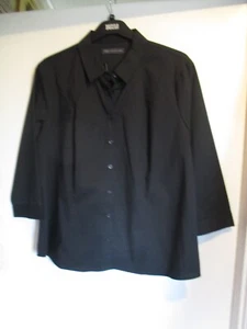 Gr. 18 schwarze 3/4 Arm Damen Bluse aus der M&S Collection Neu - Bild 1 von 3
