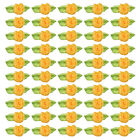 200Pcs 15mm Tiny Satin Ribbon Rose Fabric Flowers Rosettes Applique Orange