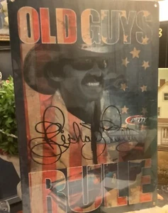 NEW~”Old Guys Rule”~Richard Petty Motorsports~Red/White/Blue~Metal Sign~17.5”H~ - Picture 1 of 5