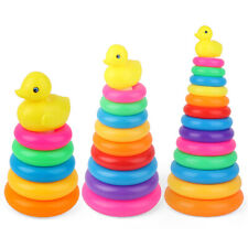 Educational Tower Stacking Duck Circle Fun Child Baby Play Cognition Toy Gift