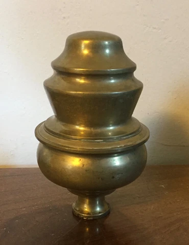 Antique Federal Brass Gate Newel Post Finial for an Iron Fence 19th c. Colonial Cover
