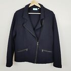 [ BLUE ILLUSION ] Womens Navy Quilted  Zip Jacket | Size L or AU 14