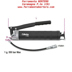 INGRASSATORE BETA 1750 500 COMPRESSORE POMPA MANUALE PER GRASSO CAPACITA 500 CC - Foto 1 di 1