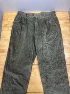 Zanella Corduroy Pants Mens 36x32 Forrest Green Casual Made in Italy #8368 - Picture 1 of 13