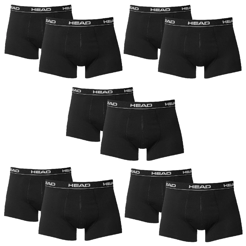 10 en Paquete Head Calzoncillos Bóxer / Negro / Size M / Hombre Calzoncillos - Imagen 1 de 1