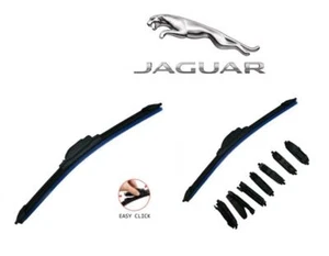COPPIA 2 SPAZZOLE TERGICRISTALLI ANTERIORI  AUTO COMPATIBILI JAGUAR - 8 ATTACCHI - Foto 1 di 9