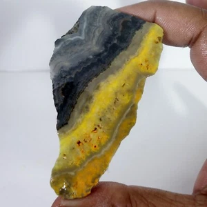 Bumblebee Jasper, slab, cabbing rough, lapidary, gemstone, orange, black,#U602 - Picture 1 of 5