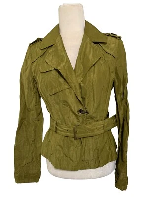 Chaqueta cortavientos larga polar carlisle vintage verde musgo sólido para mujer 2 xs Foto 1 de 3