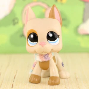 LPS Brown Gran Danés #1647 con bufanda LPS Juguetes Niños Regalo Coleccionar LPS Figura Juguetes - Imagen 1 de 4