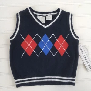 Koala Baby Argyle Sweater Vest Infant Boys Size 3 Months NEW - Picture 1 of 4