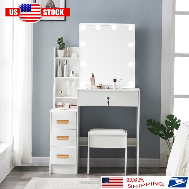 Mueble Tocador c/ espejo Bonno Pretty Blanco