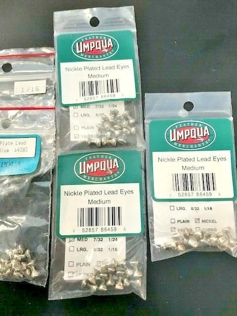 Umpqua Feather Merchants Nickle Plated Lead Eyes Medium - Image 1 of 1