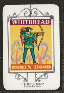WHITBREAD-INN SIGNS PORTSMOUTH 1973-#18- THE ROBIN HOOD - ROWLANDS CASTLE - Picture 1 of 2