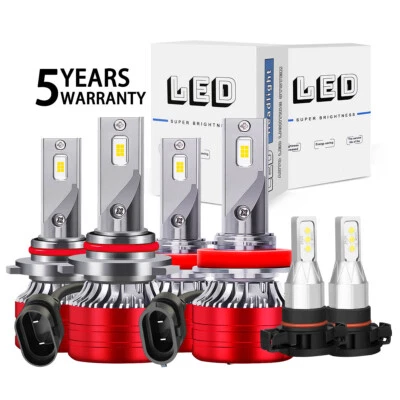 Combo faros LED + kit de faros antiniebla 6000 k para Dodge Durango 2011 2012 2013 Foto 1 de 4