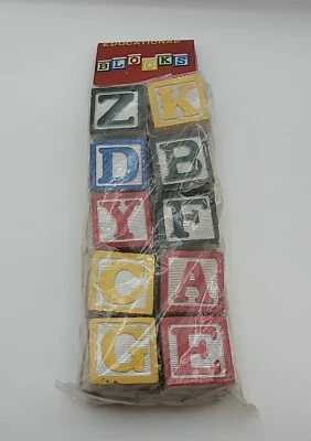 Vintage 20-Piece Wood ALPHABET BLOCK SET Educational Blocks Treasure House Co - Image 1 of 4
