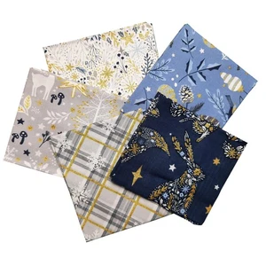 Majestic Winter 5 Piece Cotton Fat Quarter Bundle - Sewing Online FE0139 - Picture 1 of 2