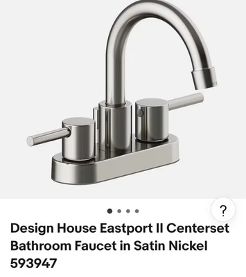 Grifo de baño Design House Eastport II Centerset en níquel satinado 593947 Foto 1 de 4