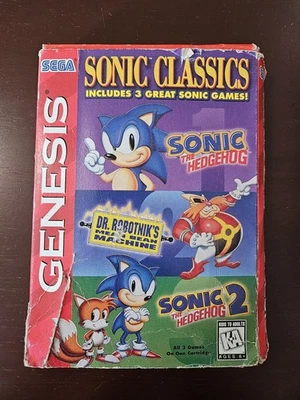 Sonic Classics 3 in 1 - Sega Genesis - Tested, Working - No Manual, Rough Box - Image 1 of 4
