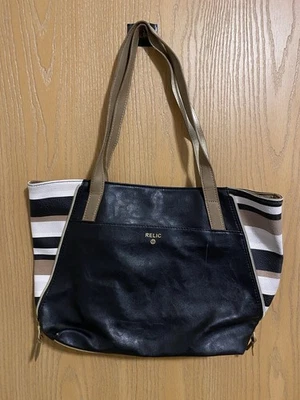  Relic Fossil Bolso de Hombro Monedero Marrón/Blanco ¡Bonito! ¡Amplio! Usado... Foto 1 de 4