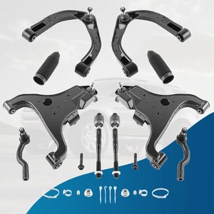 Front Lower Upper Control Arms + Tie Rods for Infiniti QX56 Nissan Armada Titan - Picture 1 of 14