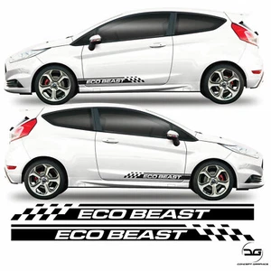 Eco Beast Racing Stripes For Ford Fiesta, ST, Mk7/7.5 Vinyl Sticker Graphics - Picture 1 of 3