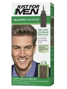 Just for Men SHAMPOO IN COLOR Haircolor with Keratin LIGHT MEDIUM BROWN Lot Of 2 - Picture 1 of 5