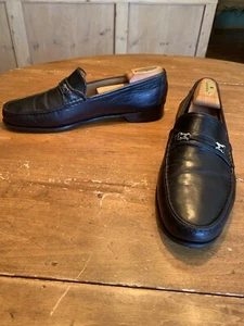 Bruno Magli Black Logo Loafers 11 M - Picture 1 of 12