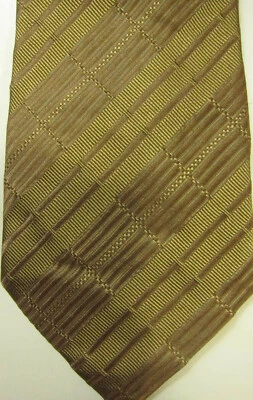 PRECIOSA Corbata Iceberg Texturizada Rayas Doradas Seda Hecha en Italia Foto 1 de 4