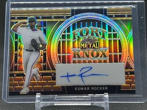 2022 Leaf Metal Fort Knox Kumar Rocker #3/10 No. FT-KR1 - TEXAS RANGERS - Picture 1 of 2