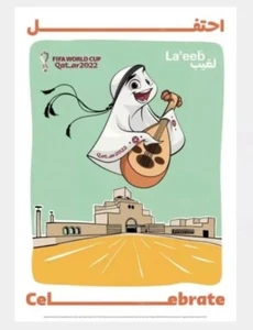 FIFA World Cup Qatar 2022 official Mascot poster Set (3Mascot poster 48cm x68cm) - Picture 1 of 3